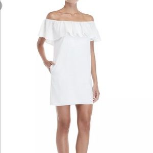 Ali & Jay White off shoulder dress XS
